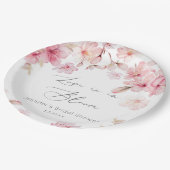 桜さくらんぼブライダルシャワー ペーパープレート (アングル)