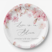 桜さくらんぼブライダルシャワー ペーパープレート (正面)