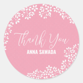 桜さくらんぼブロッサムありがとうシール ラウンドシール