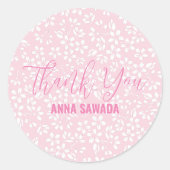 桜さくらんぼブロッサムありがとうラベル ラウンドシール (正面)