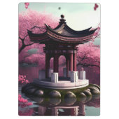 桜さくらんぼブロッサムガーデン神社池日本の クリップボード (裏面)