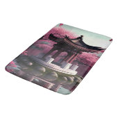 桜さくらんぼブロッサムガーデン神社池日本の バスマット (アングル)