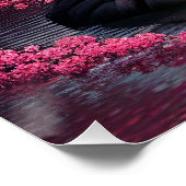 桜さくらんぼブロッサムガーデン神社池日本の ポスター (コーナー)