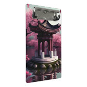 桜さくらんぼブロッサムガーデン神社池日本の ミニクリップボード (アングル)