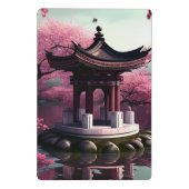 桜さくらんぼブロッサムガーデン神社池日本の ミニクリップボード (裏面)