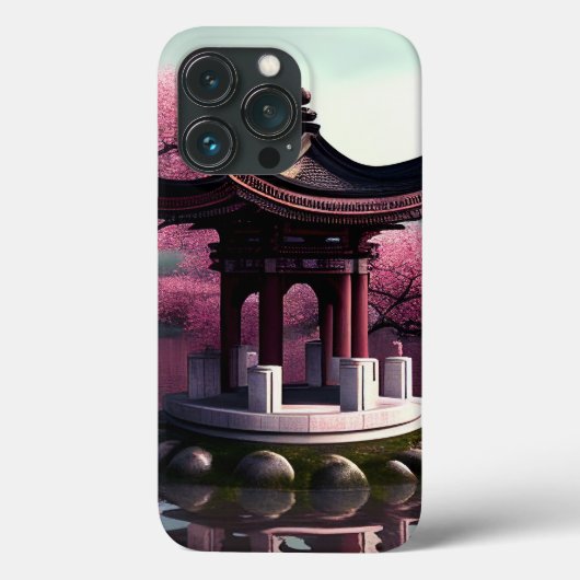桜さくらんぼブロッサムガーデン神社池日本の Case-Mate iPhoneケース (裏面)