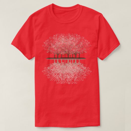桜さくらんぼブロッサムジャパン東京観光客ジャパン Tシャツ (デザイン正面)