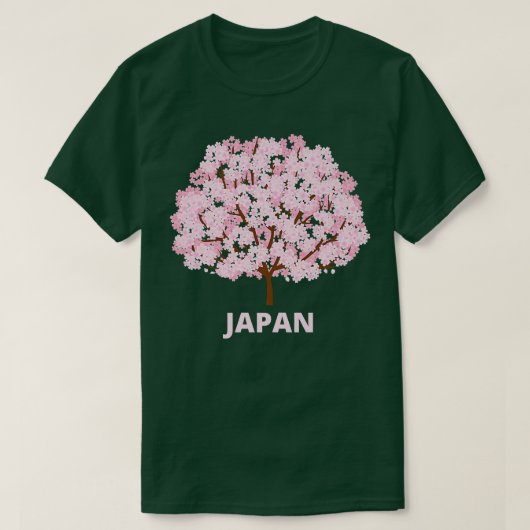 桜さくらんぼブロッサムツリージャパン Tシャツ (デザイン正面)