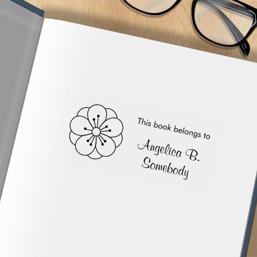 桜さくらんぼブロッサムフラワー蔵書票 ラバースタンプ