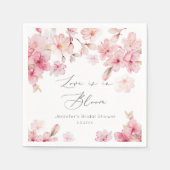 桜さくらんぼブロッサムブライダルシャワーナプキン スタンダードカクテルナプキン (正面)