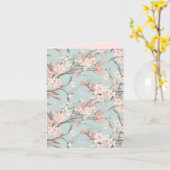 桜さくらんぼブロッサム抽象芸術 カード (黄色い花)