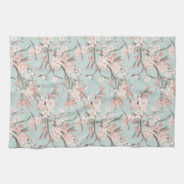 桜さくらんぼブロッサム抽象芸術 キッチンタオル