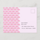 桜さくらんぼブロッサム日本のガールバースデーパーティー インビテーションポストカード (裏面)