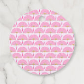 桜さくらんぼブロッサム日本のガールバースデーパーティー フェイバータグ (裏面)