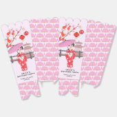 桜さくらんぼブロッサム日本のガールバースデーパーティー フェイバーボックス (見開き)