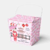 桜さくらんぼブロッサム日本のガールバースデーパーティー フェイバーボックス (正面サイド)