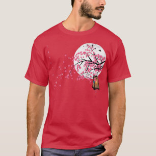 桜さくらんぼブロッサム日本のグラフィックアートフロー Tシャツ