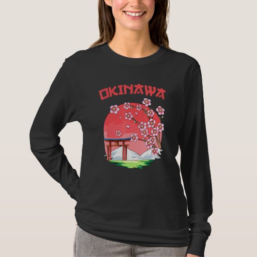 桜さくらんぼブロッサム沖縄ジャパン Tシャツ (正面)