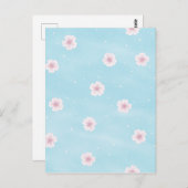 桜さくらんぼブロッ日本のソム春フローラ ポストカード (正面/裏面)