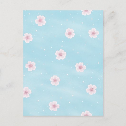 桜さくらんぼブロッ日本のソム春フローラ ポストカード (正面)