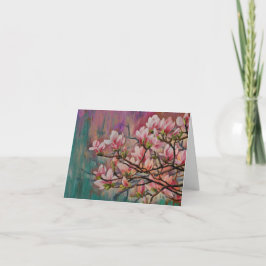 桜さくらんぼ絵を描ブロッサムのノートカード カード