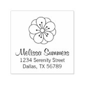 桜さくらんぼ花の住所 セルフインキングスタンプ (デザイン)