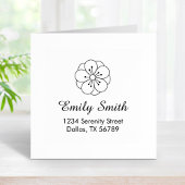 桜さくらんぼ花の住所 ラバースタンプ