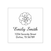 桜さくらんぼ花の住所 ラバースタンプ (インプリント)