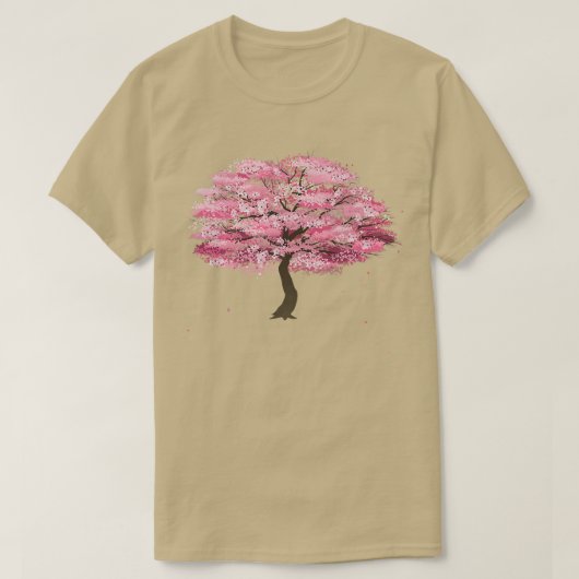 桜さくらんぼ花の木の開花の春 Tシャツ (デザイン正面)