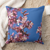 桜さくらんぼ花タッチブルー クッション (ブランケット)