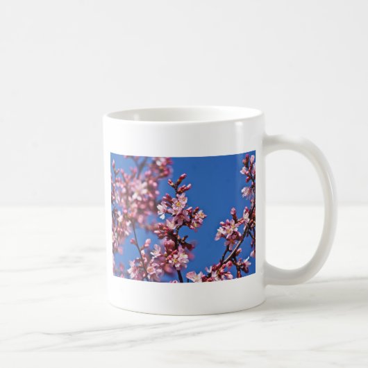 桜さくらんぼ花タッチブルー コーヒーマグカップ (右)
