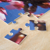 桜さくらんぼ花タッチブルー ジグソーパズル (側面)