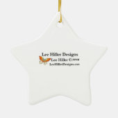 桜さくらんぼ花タッチブルー セラミックオーナメント (裏面)