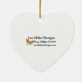 桜さくらんぼ花タッチブルー セラミックオーナメント (裏面)