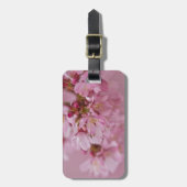 桜さくらんぼ花ピンク淡い色のリフレクション ラゲッジタグ (正面縦)