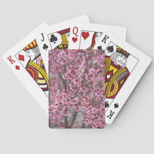 桜さくらんぼ花ピンク色 トランプ (裏面)