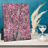 桜さくらんぼ花ピンク色 フォトプラーク (側面)