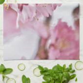 桜さくらんぼ花ピ淡い色のンク キッチンタオル (折り畳み)