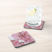 桜さくらんぼ花ピ淡い色のンク コースター (右側)