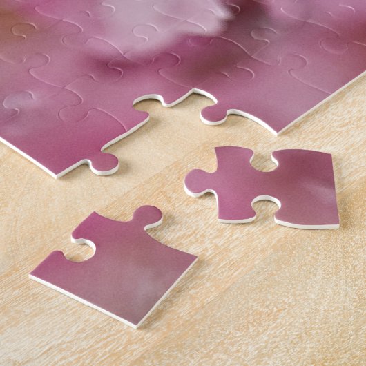 桜さくらんぼ花ピ淡い色のンク ジグソーパズル (側面)