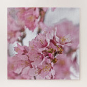 桜さくらんぼ花ピ淡い色のンク ジグソーパズル (横)