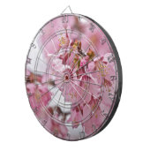 桜さくらんぼ花ピ淡い色のンク ダーツボード (正面右)
