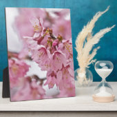 桜さくらんぼ花ピ淡い色のンク フォトプラーク (側面)