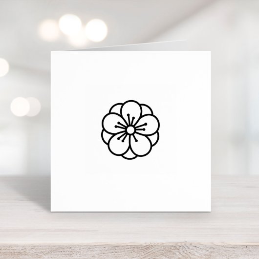 桜さくらんぼ花ロイヤリティカード割引 ラバースタンプ