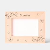 桜さくらんぼ花名前をカスタムする7x5 レーザー彫刻フレーム (正面)