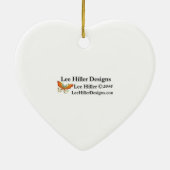 桜さくらんぼ花繊細なピンクブーケ セラミックオーナメント (裏面)