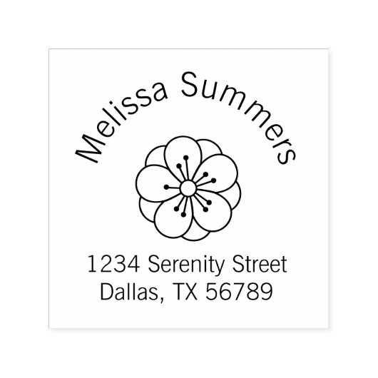 桜さくらんぼ花花アーチアドレス セルフインキングスタンプ (デザイン)