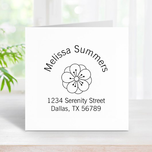 桜さくらんぼ花花アーチアドレス ラバースタンプ