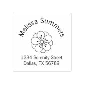 桜さくらんぼ花花アーチアドレス ラバースタンプ (インプリント)