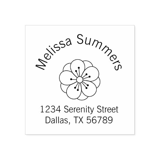 桜さくらんぼ花花アーチアドレス ラバースタンプ (インプリント)